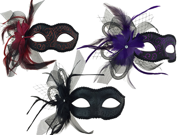 Mask with Feather and Veil