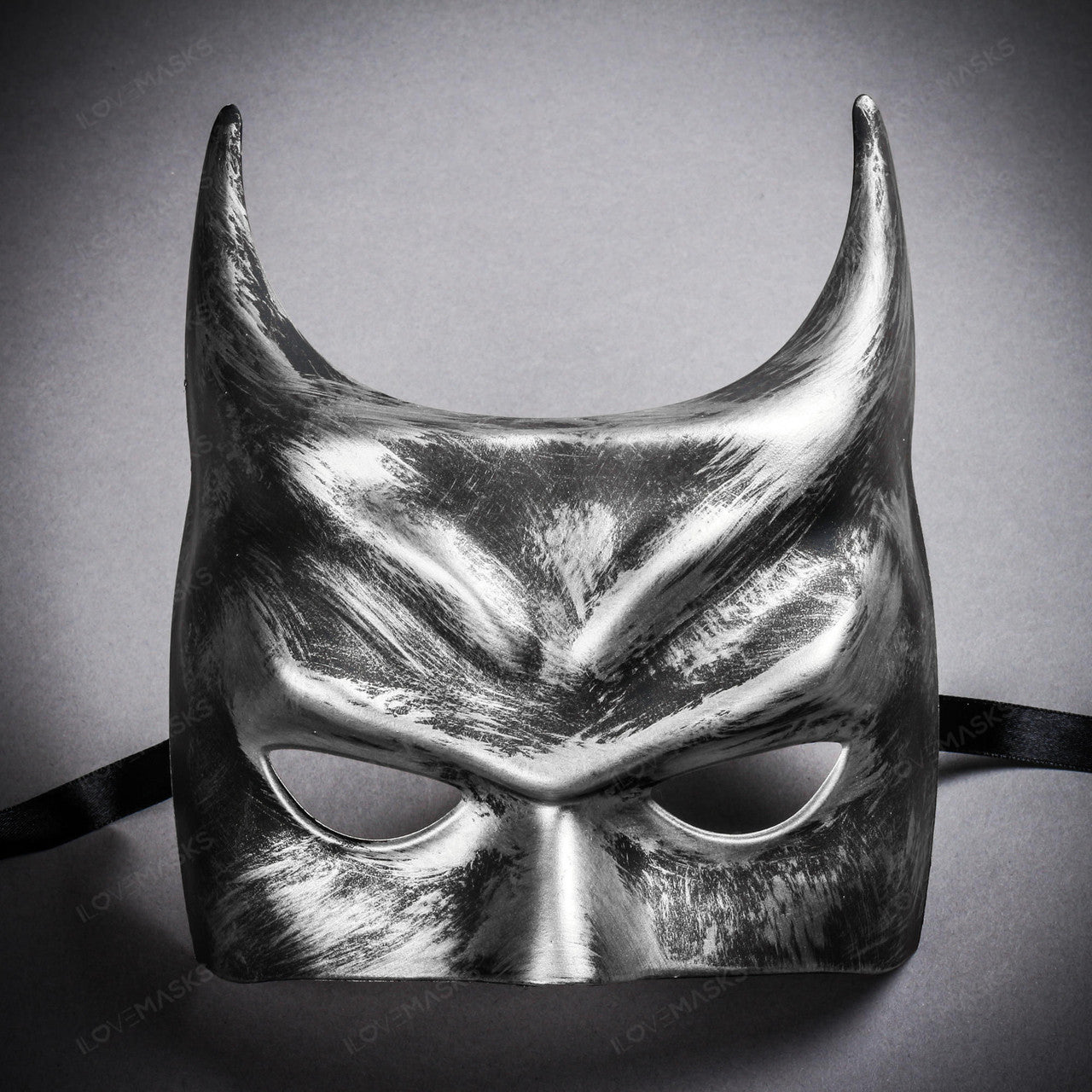 Batman Style Mask - Black Silver