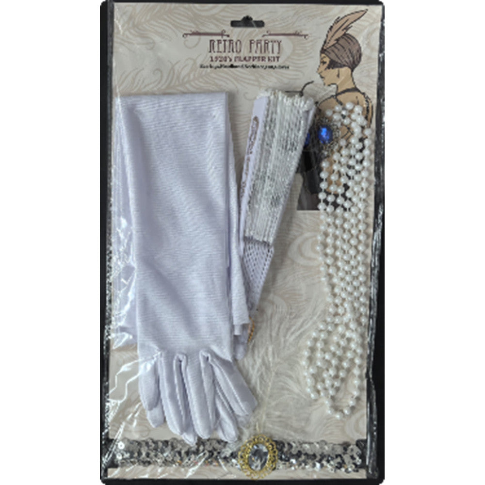 White Flapper Costume Kit