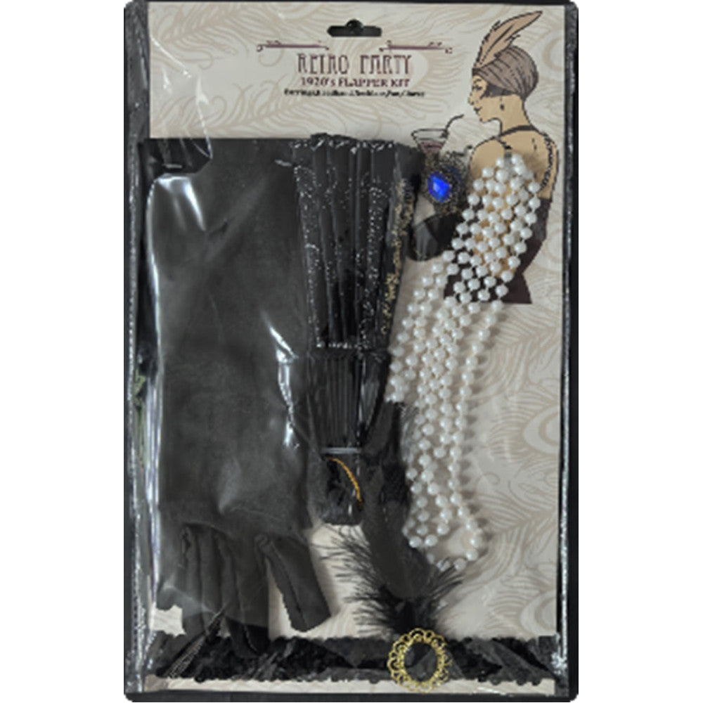 Black Flapper Costume Kit