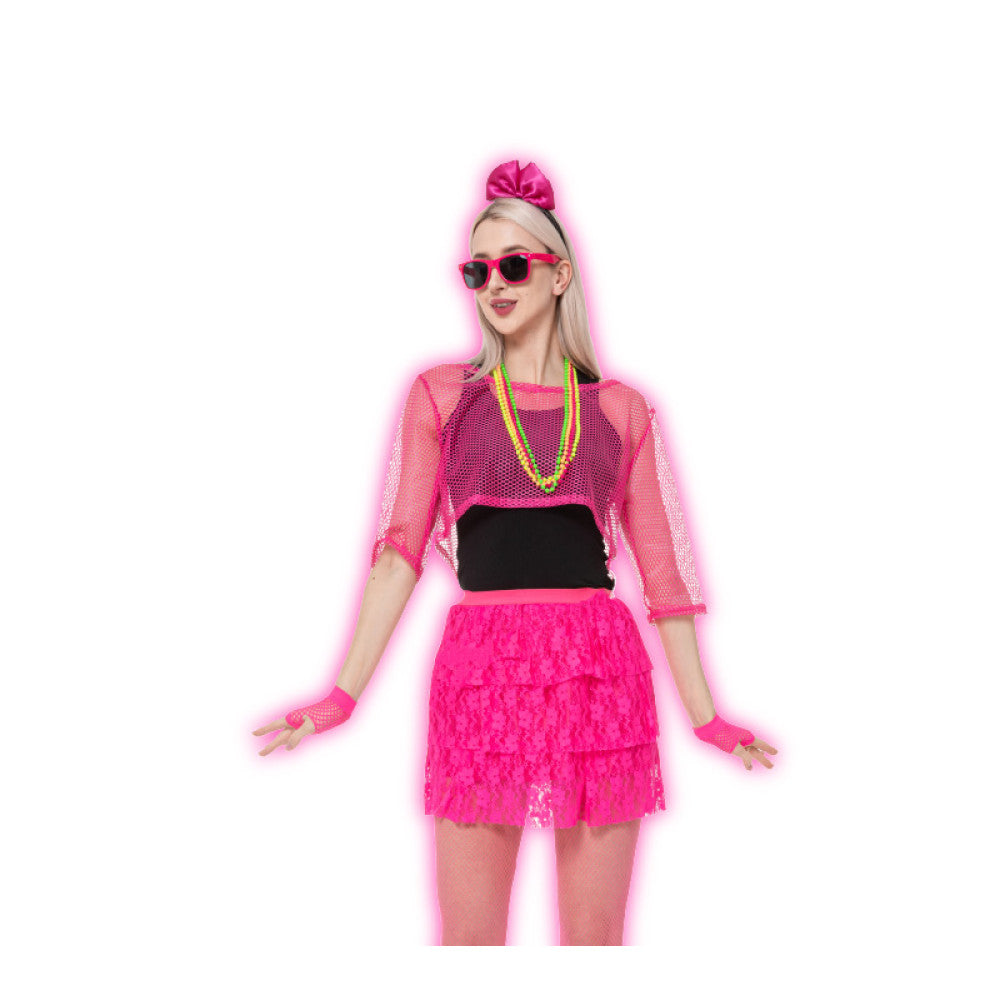 Pink Neon 80s Costume Kit