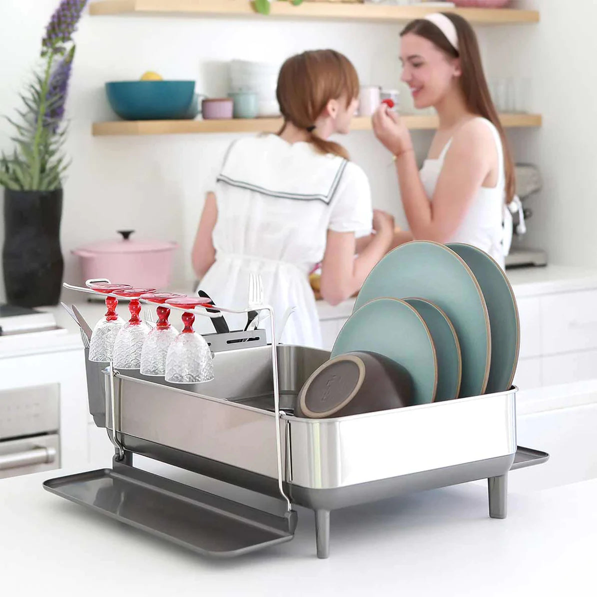 Steel Frame Dishrack Grey