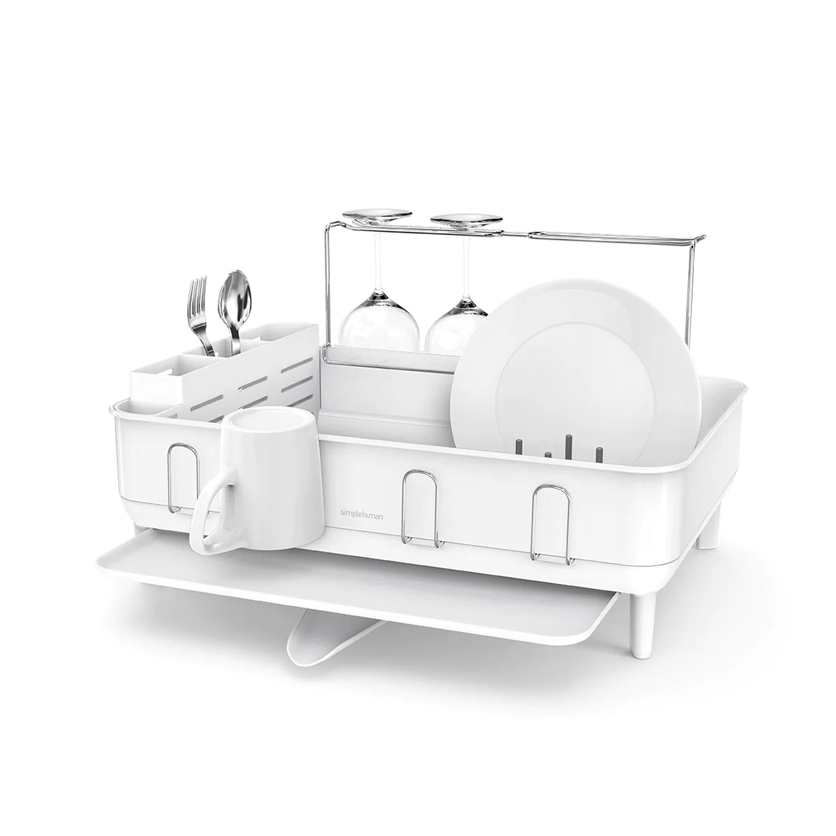 STEEL FRAME DISHRACK / WHITE
