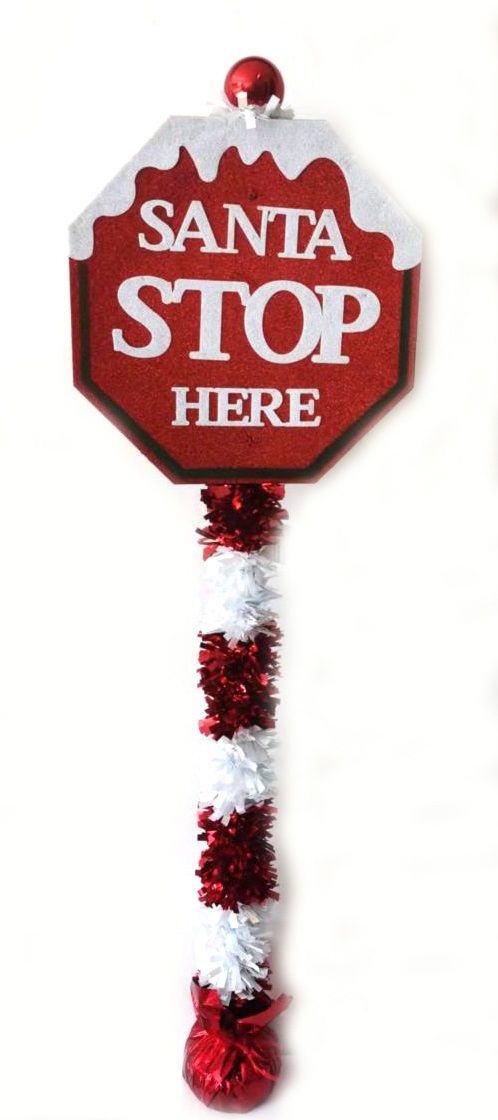 Santa Stop Here Stand Up Sign 46