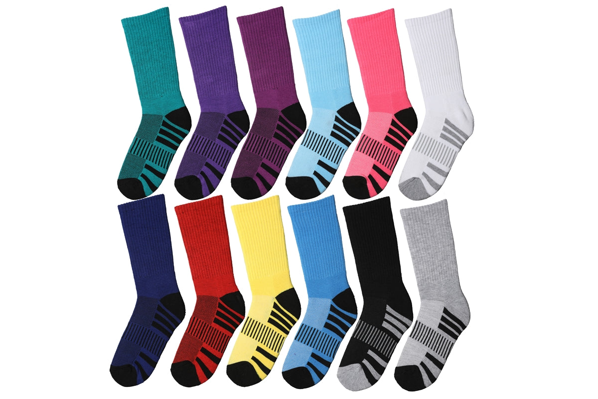 Women's 3 Pack Sports Cushion Crew Socks