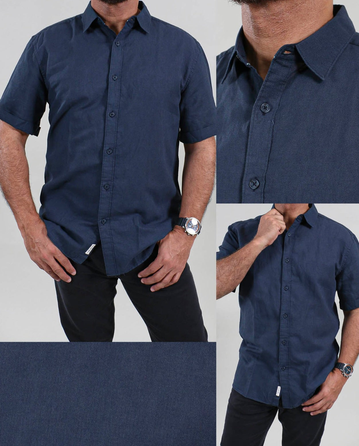 Camisa Azul Oscuro Caballero