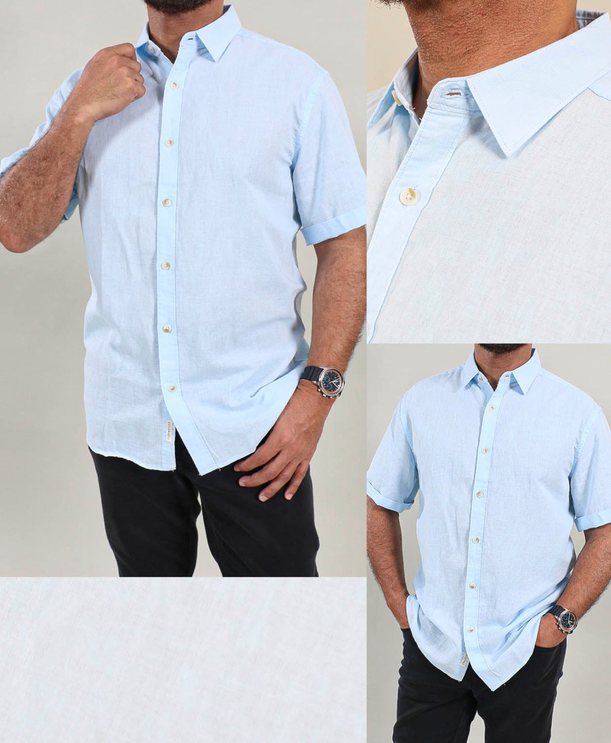 Camisa Celeste Caballero