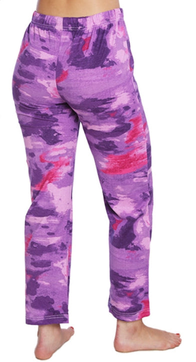 Isadora Cotton Comfortable Pajamas Purple Multi