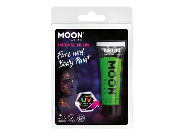 Intense Green – Neon UV Face & Body Paint, 12mL
