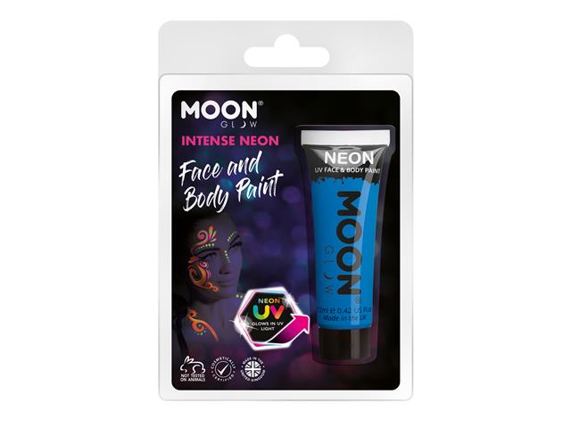 Intense Blue – Neon UV Face & Body Paint, 12mL