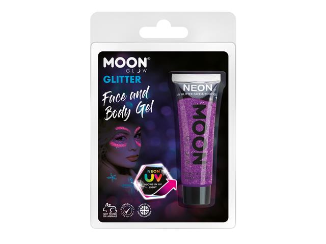 Neon UV Fine Glitter Gel,12ml Purple