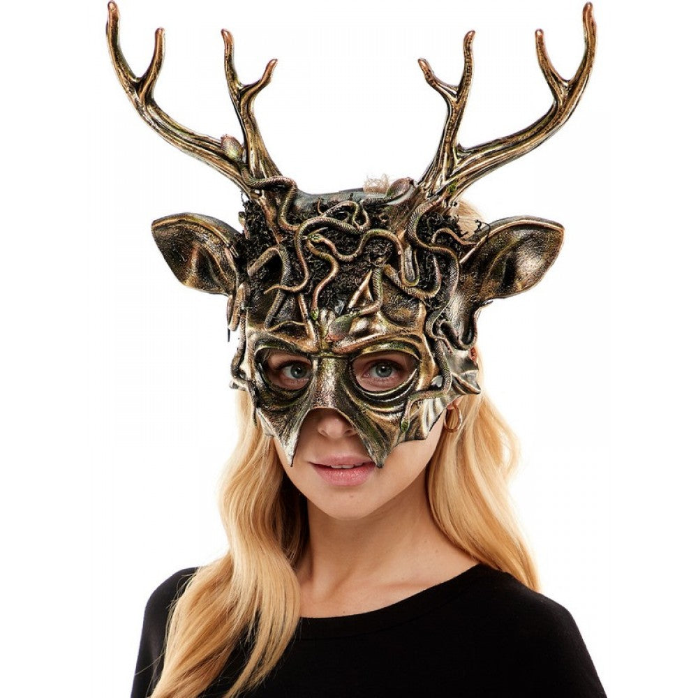 Woodland Deer Antlers Demon Mask