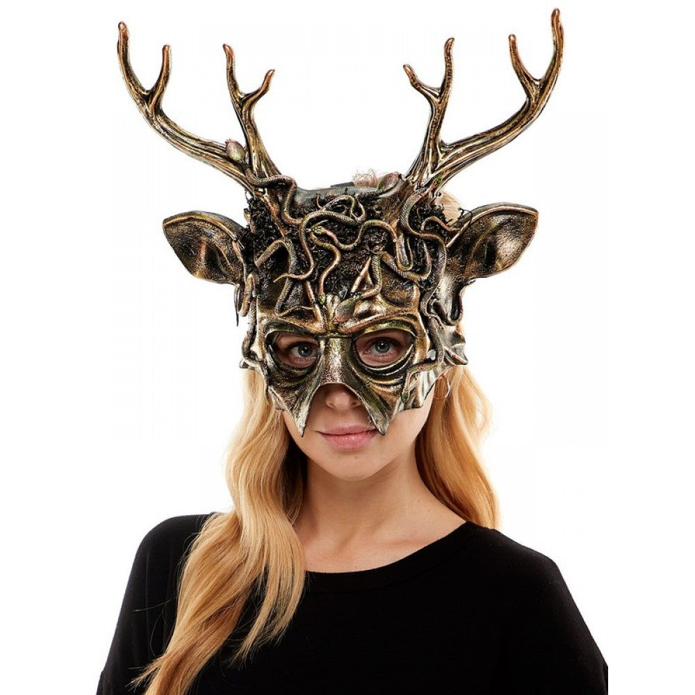 Woodland Deer Antlers Demon Mask