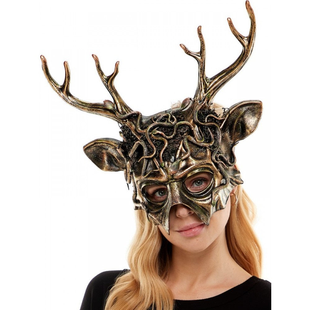 Woodland Deer Antlers Demon Mask