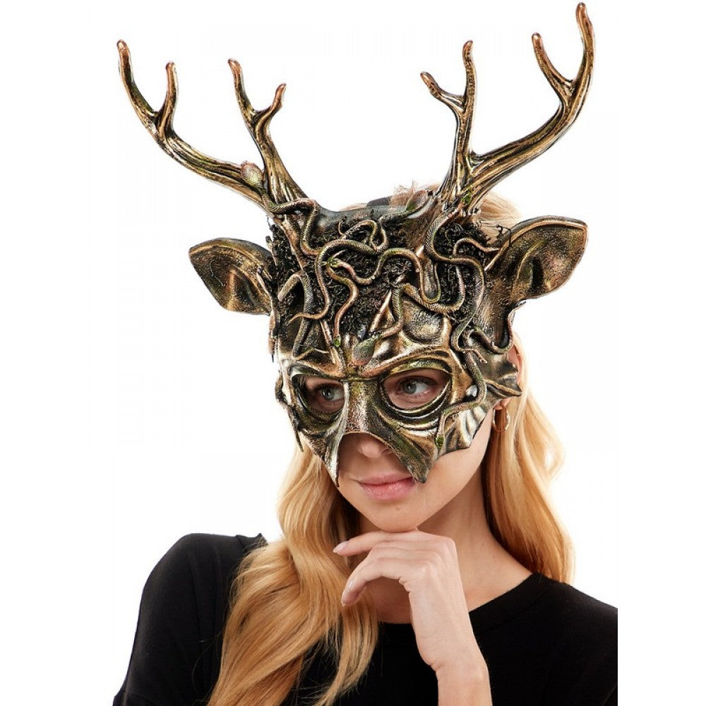 Woodland Deer Antlers Demon Mask