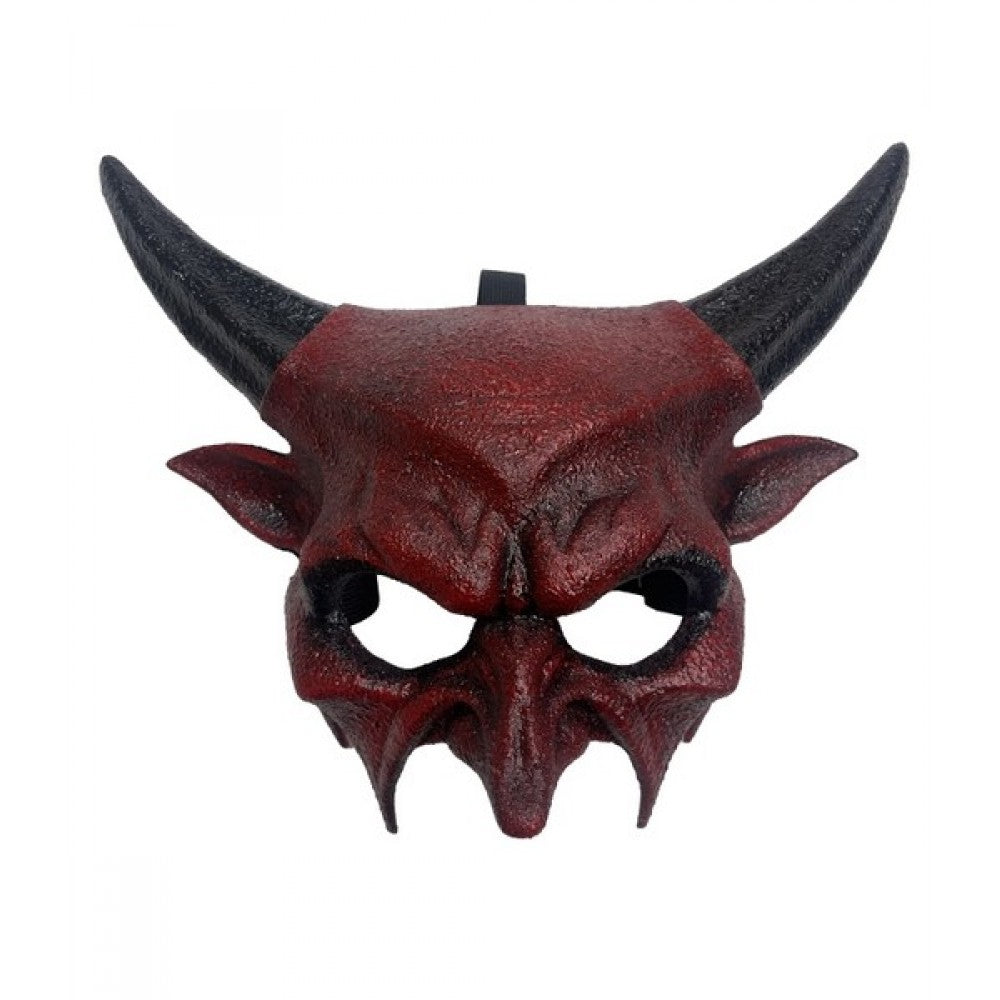 Red Glitter Devil Horn Mask