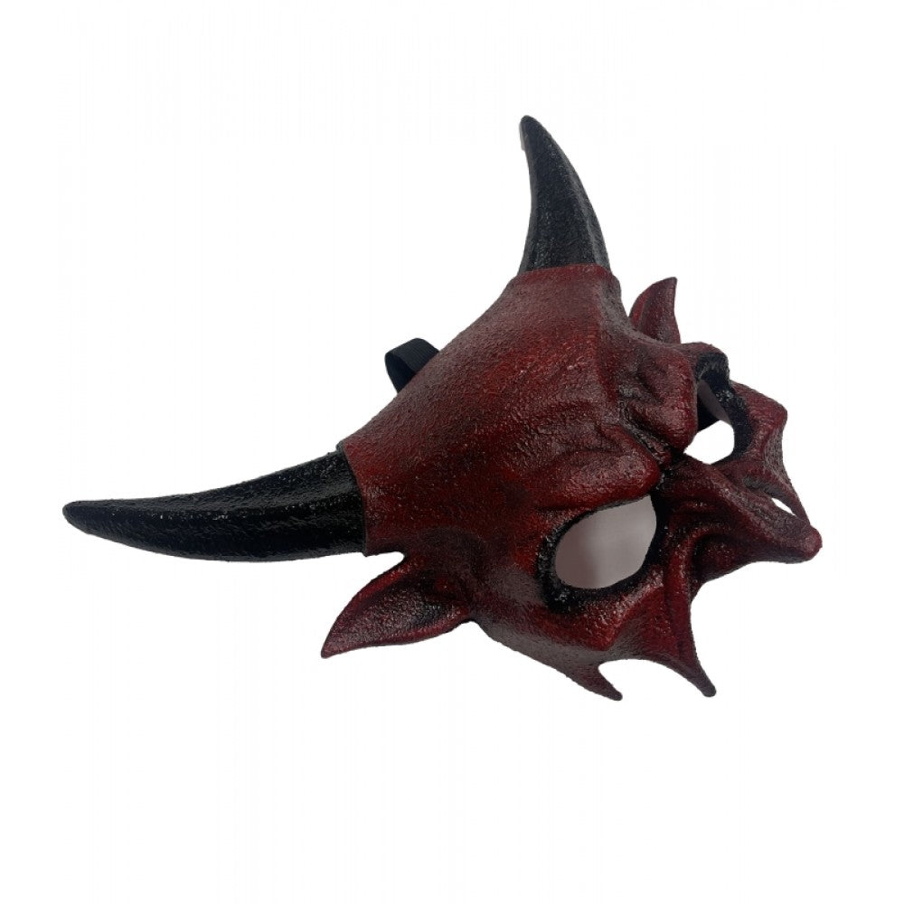 Red Glitter Devil Horn Mask