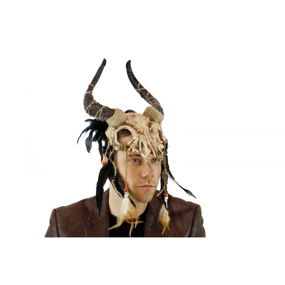 Bone Ram Skull Horned Mask
