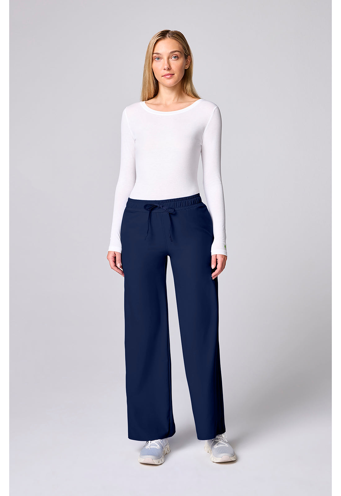 Pantalón de pernera ancha azul marino