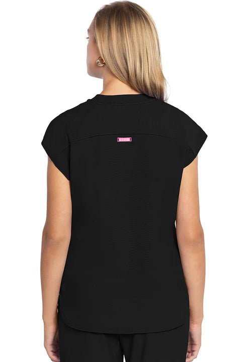 Top de cuello redondo negro
