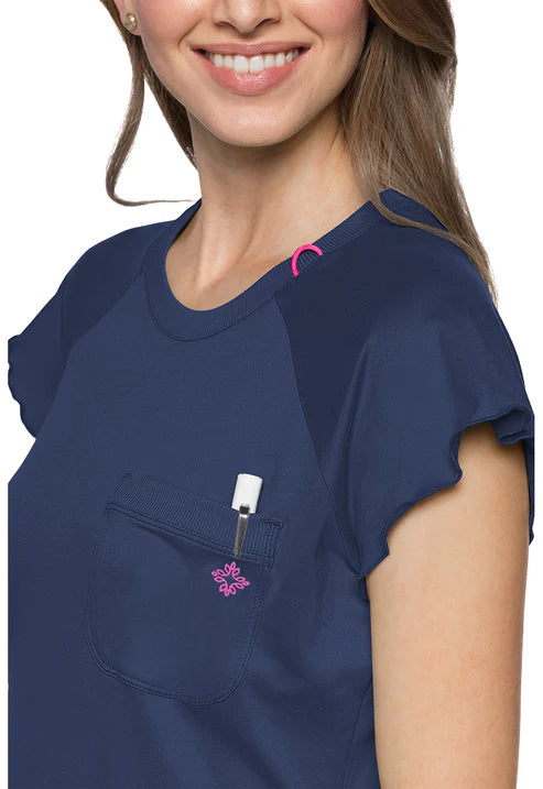 Lettuce-Edged Top Navy