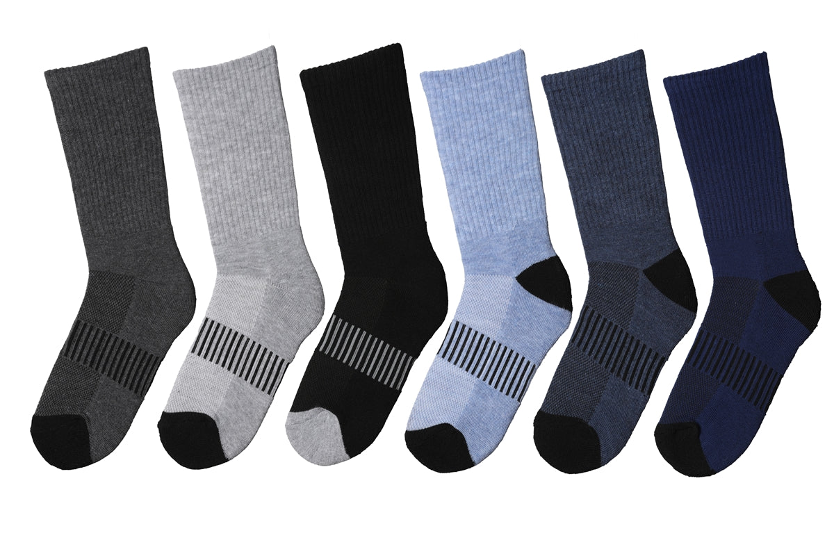 3-Pair Men's Sports Cushion Crew Socks