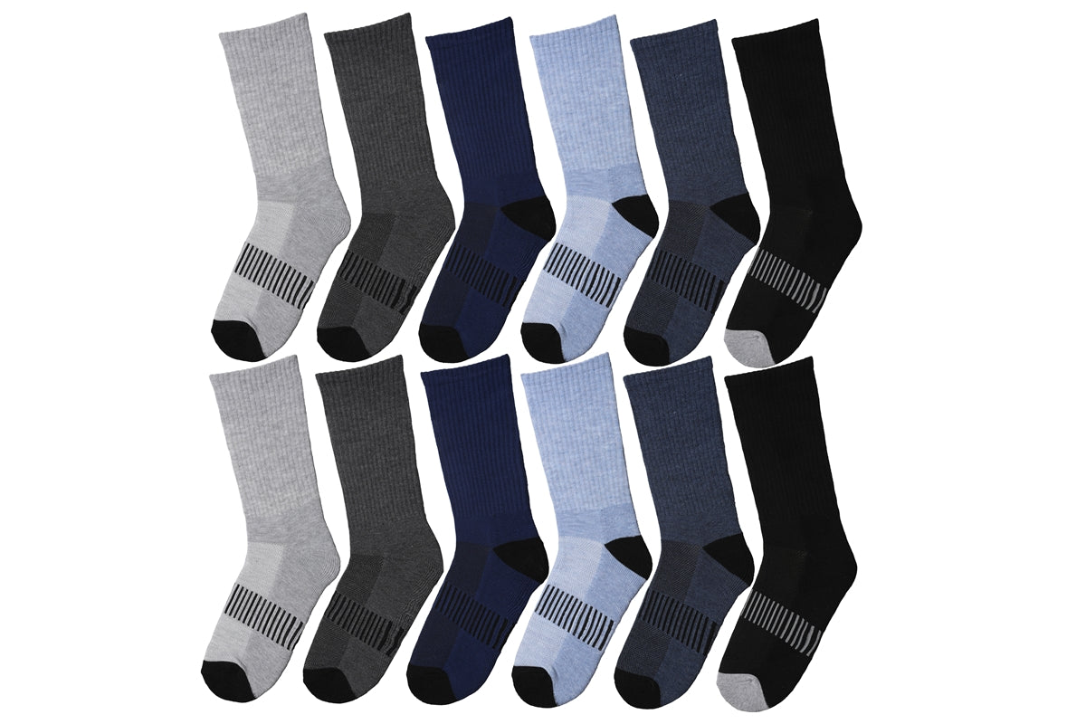 3-Pair Men's Sports Cushion Crew Socks
