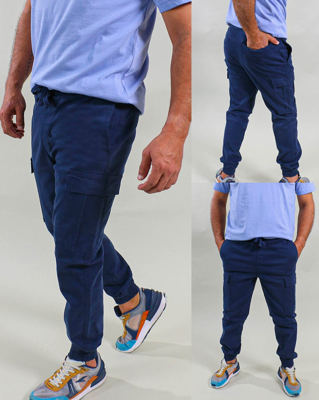 Pantalon Jogger Cargo Navy Caballero