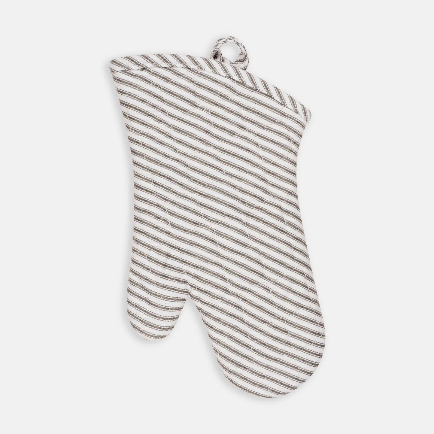 Metro Stripe Oven Mitt -Pewter