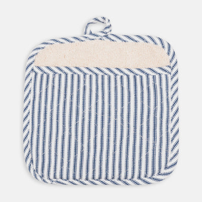 Metro Stripe Potholder-Blue