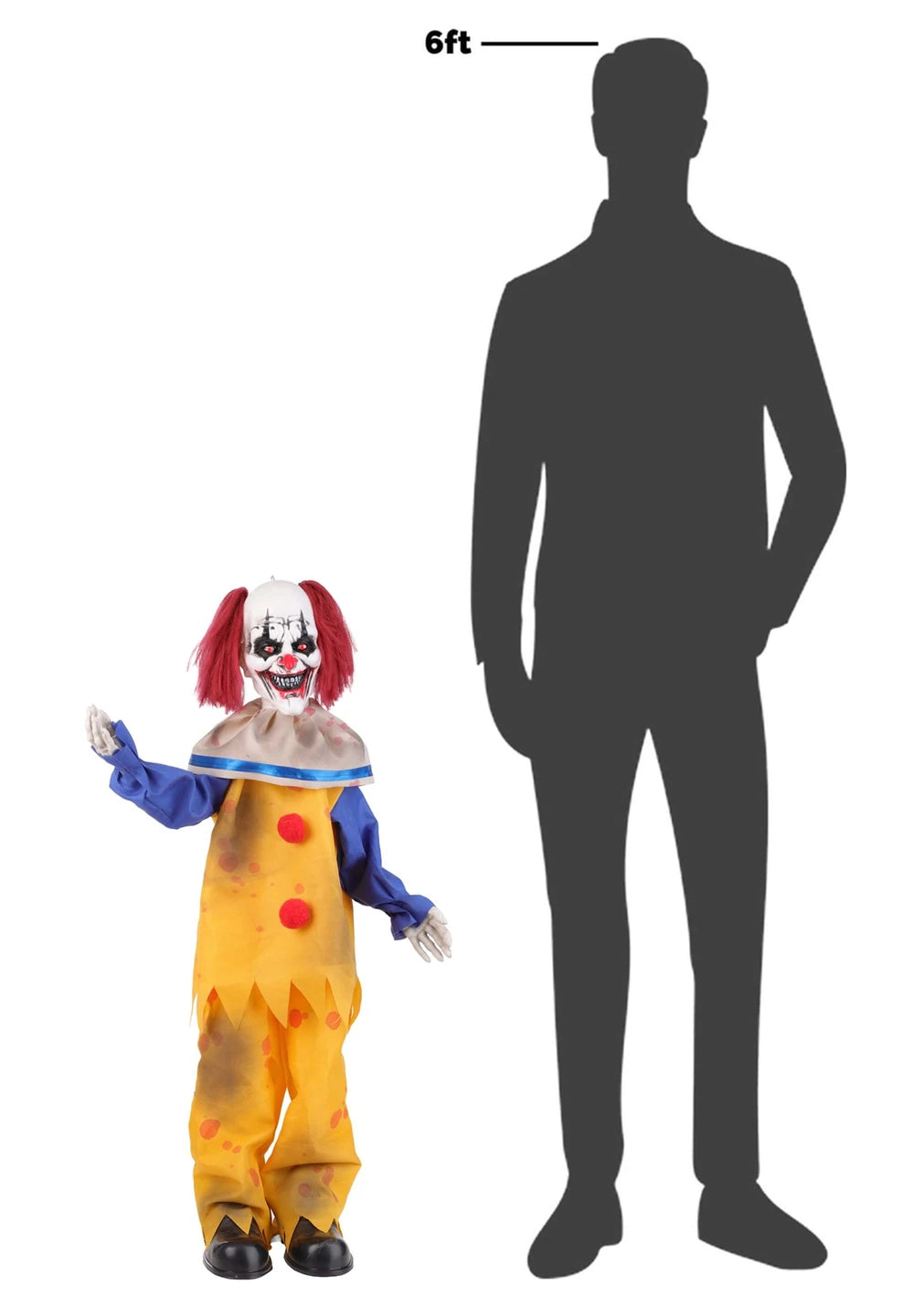 5.9ft Standing Animated Clown