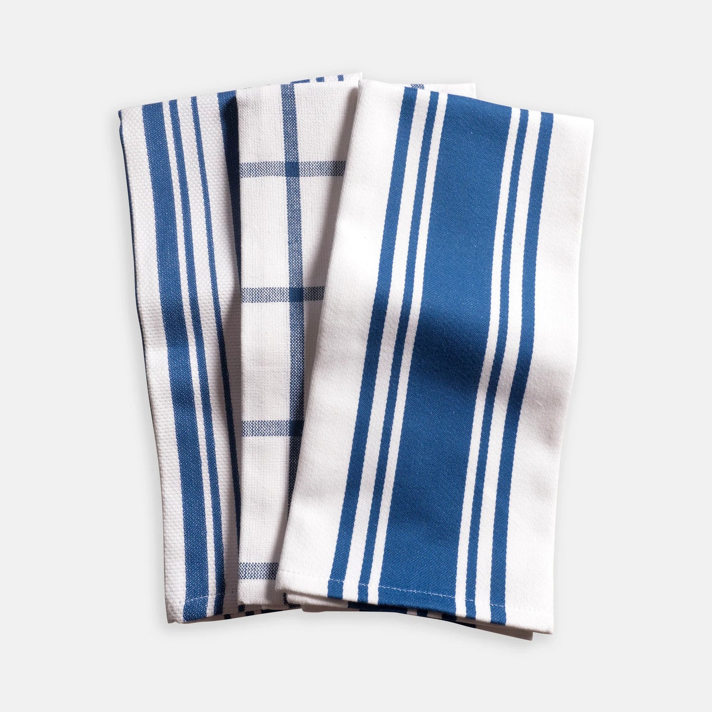 Mixed Flat Pantry Towels Set of 3 - Blue