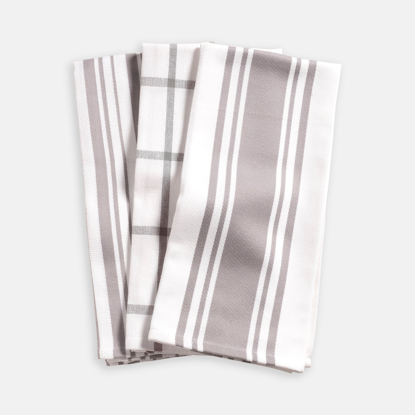 Mixed Flat Pantry Towels Set of 3 - Drizzle