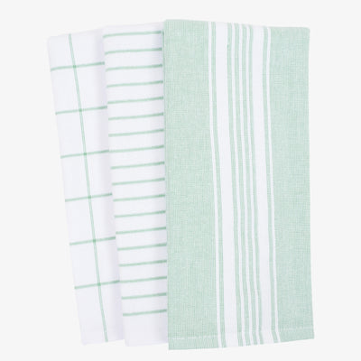 Monaco Terry Kitchen Towel Set of 3 - Mineral Green