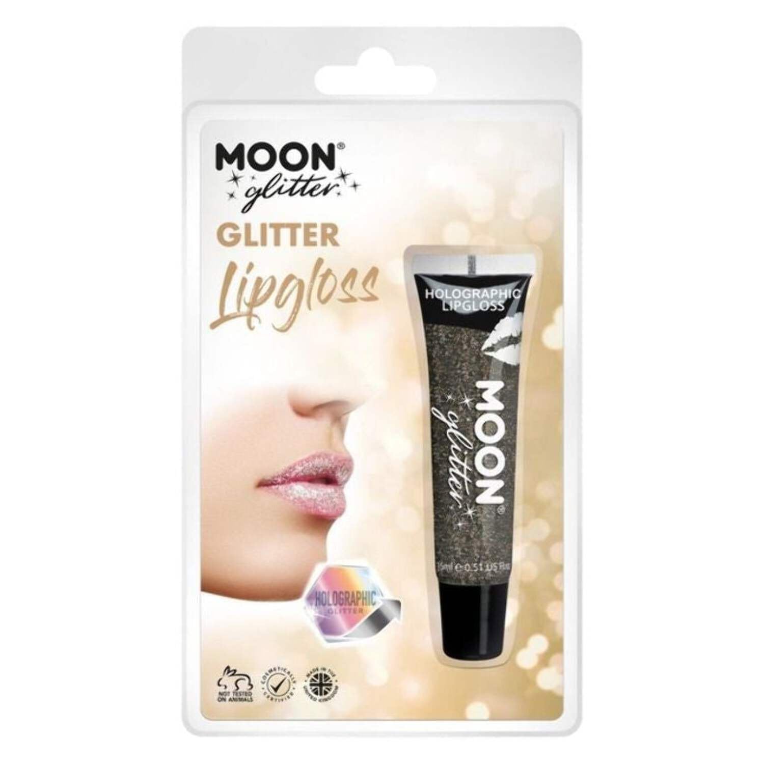 Holographic Fine Glitter Lipgloss,5g Black