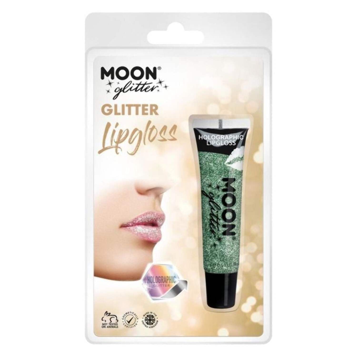 Holographic Fine Glitter Lipgloss,5g green
