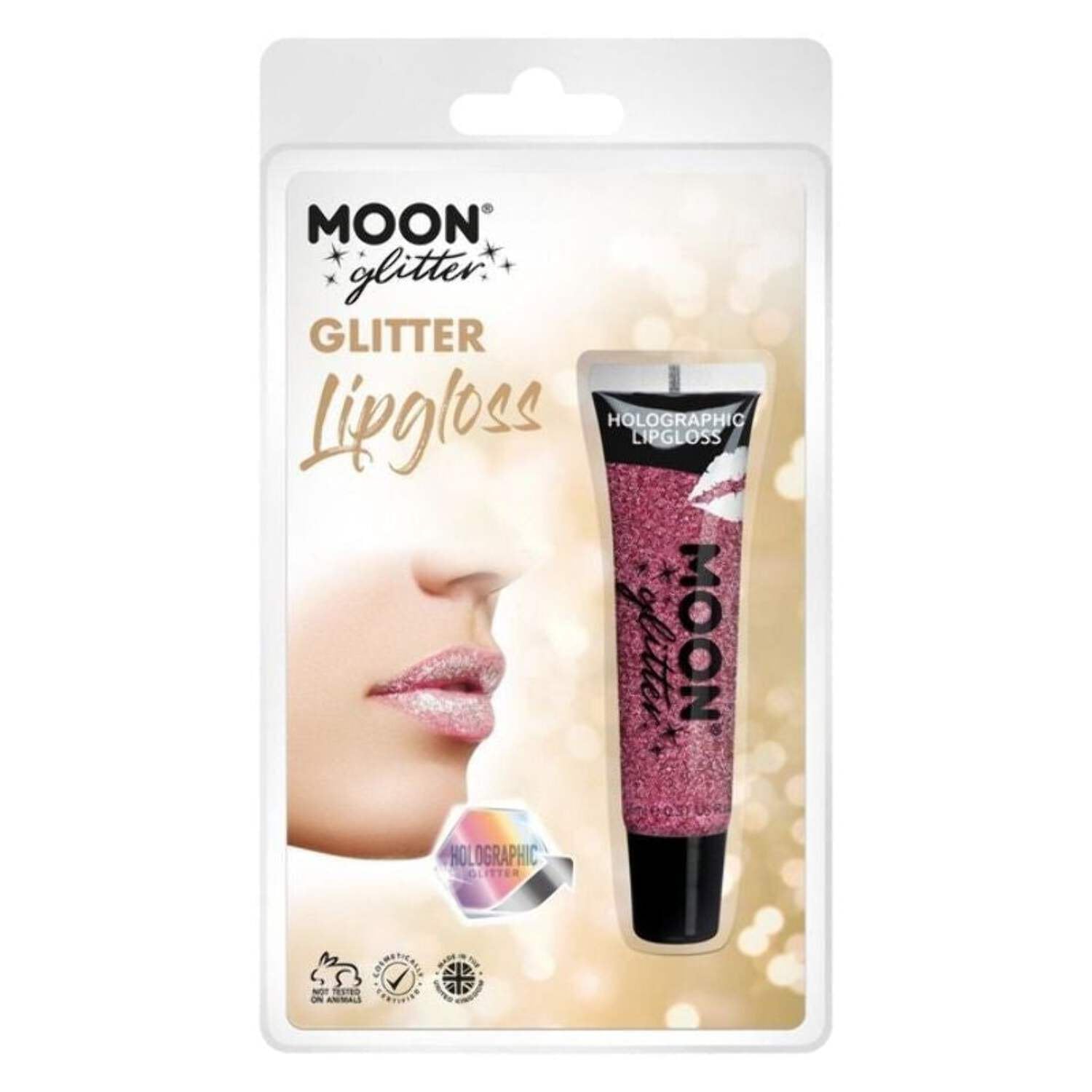 Holographic Fine Glitter Lipgloss,5g Pink