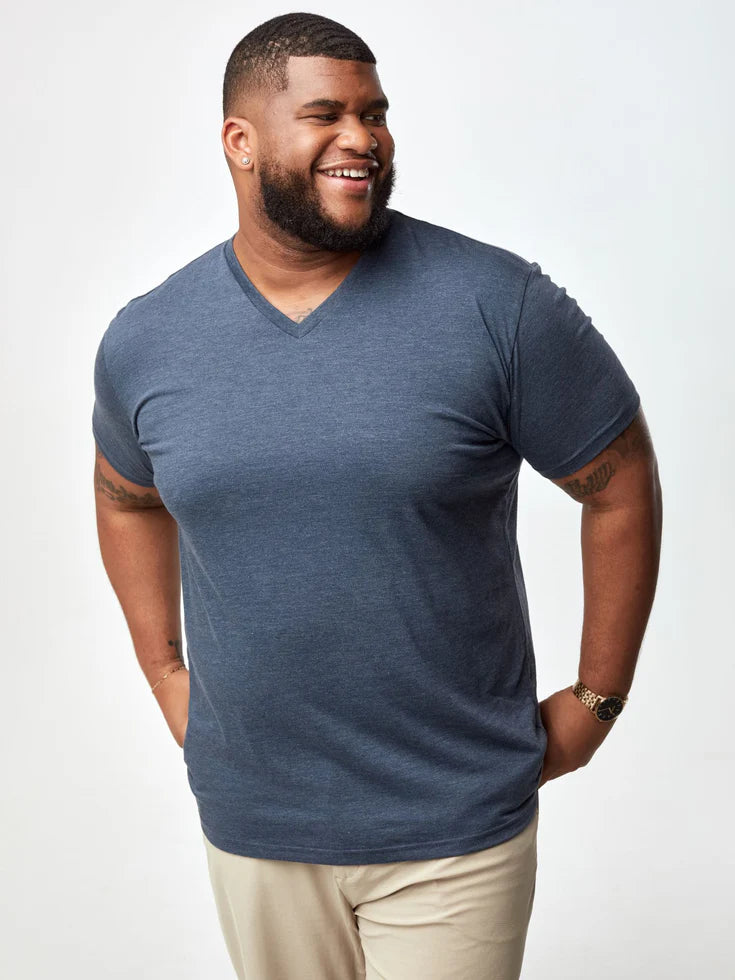 T-shirt V Men Navy - Everfit