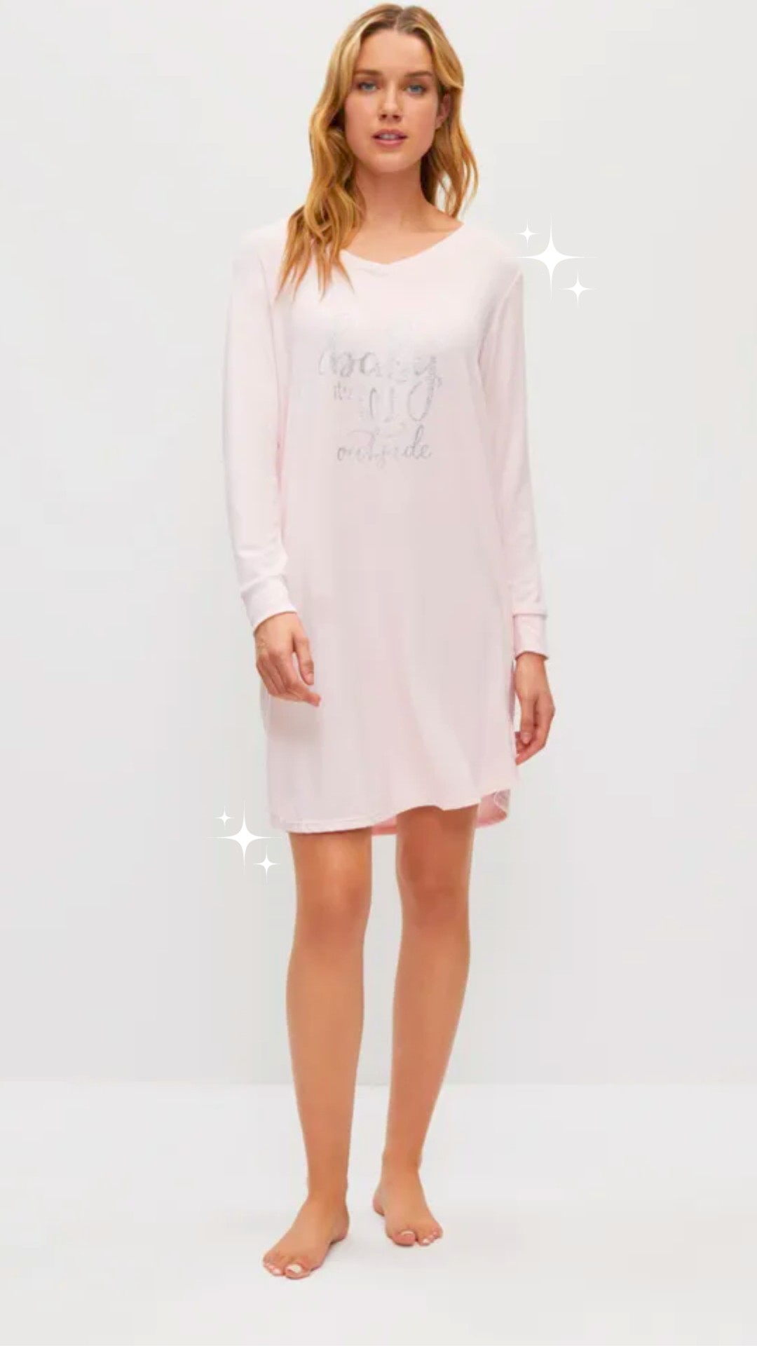 Cuddle & Lounge Sleep Shirt Light pink Cold outside