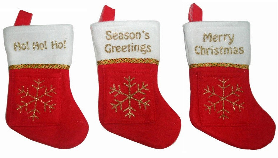 7" Glitter Gift Card Holder Mini Stocking