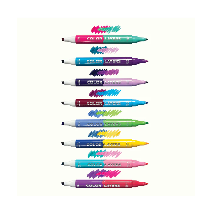 Color Layers Double Ended Layering Markers - Set of 8