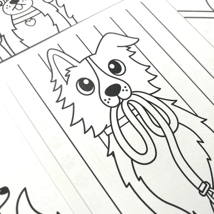 Hidden Pattern Coloring Activity Art Cards - Dog Days