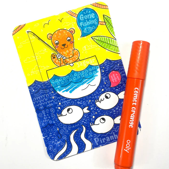 Hidden Pattern Coloring Activity Art Cards - Rainforest Fun
