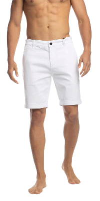 Bermuda Stretch Twill Chino P/Hombre White