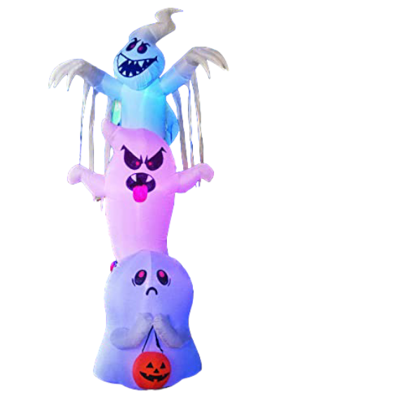 10ft Tall Halloween Inflatable Overlapping Ghost