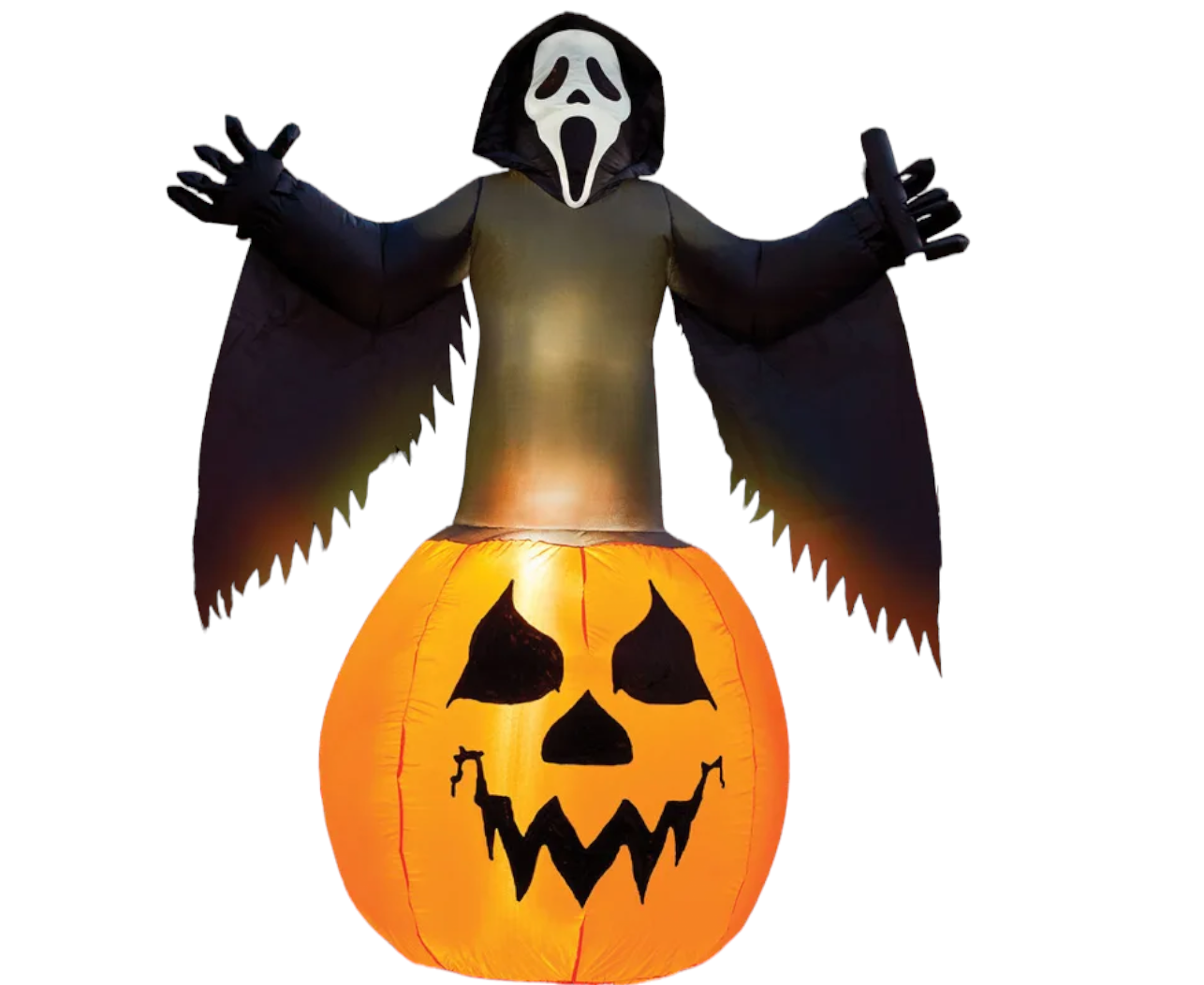Ghost Face Pumpkin Lawn Inflatable