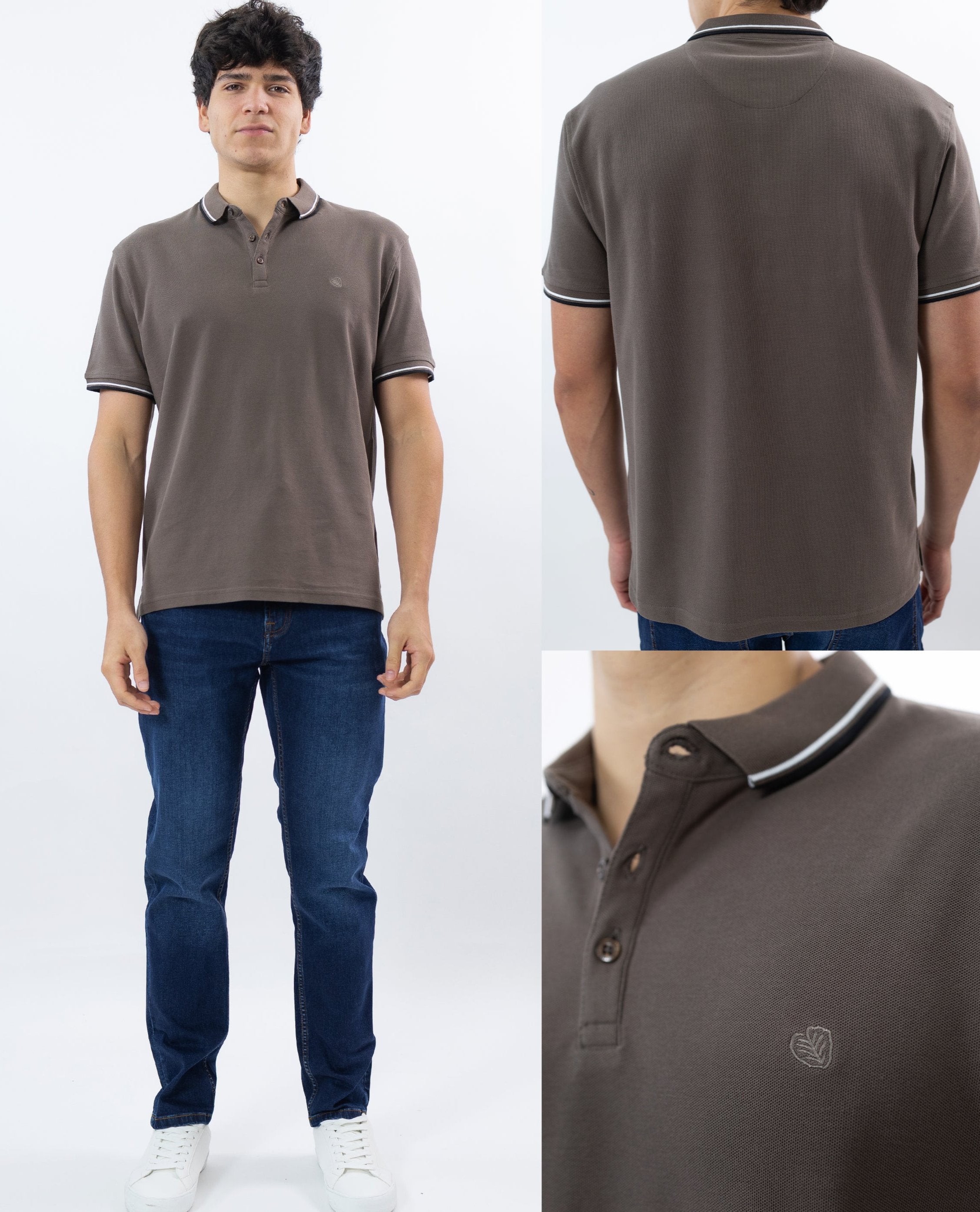 Caballero Polo Pique Oliva