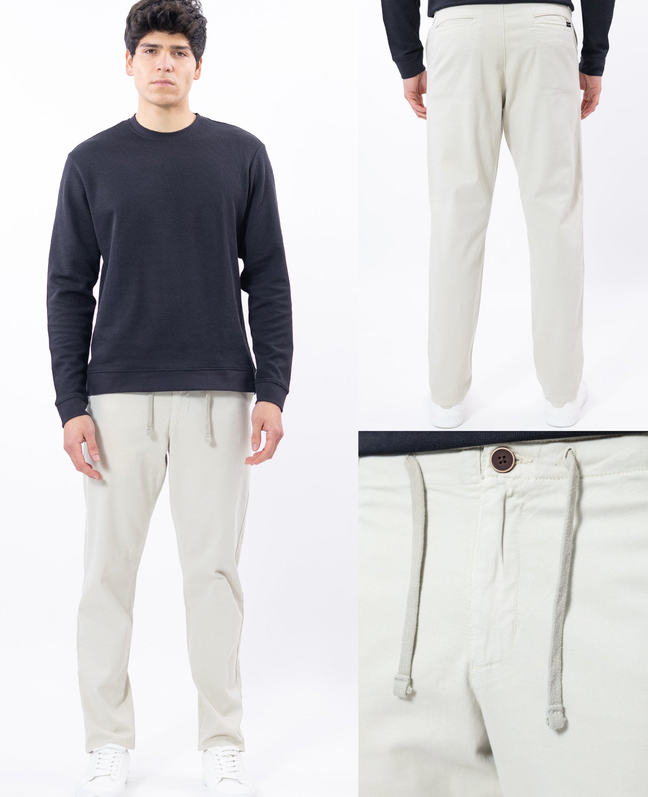 Caballero Pantalon Fit Slouchy Off White