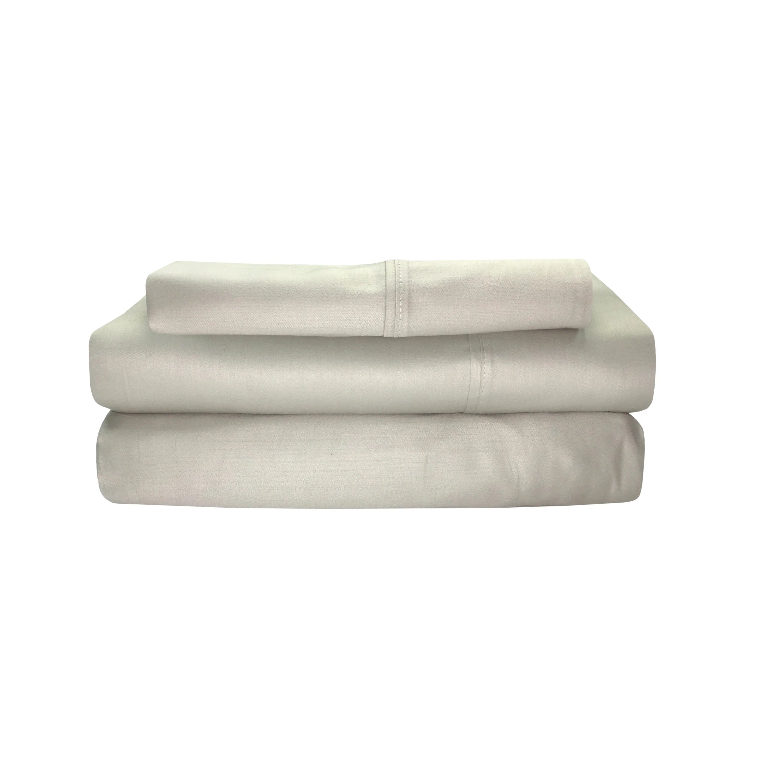 Siesta Twin Sateen Weave Bed Sheets Set - Linen