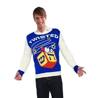 Twisted Dreidel Hanukkah Sweater